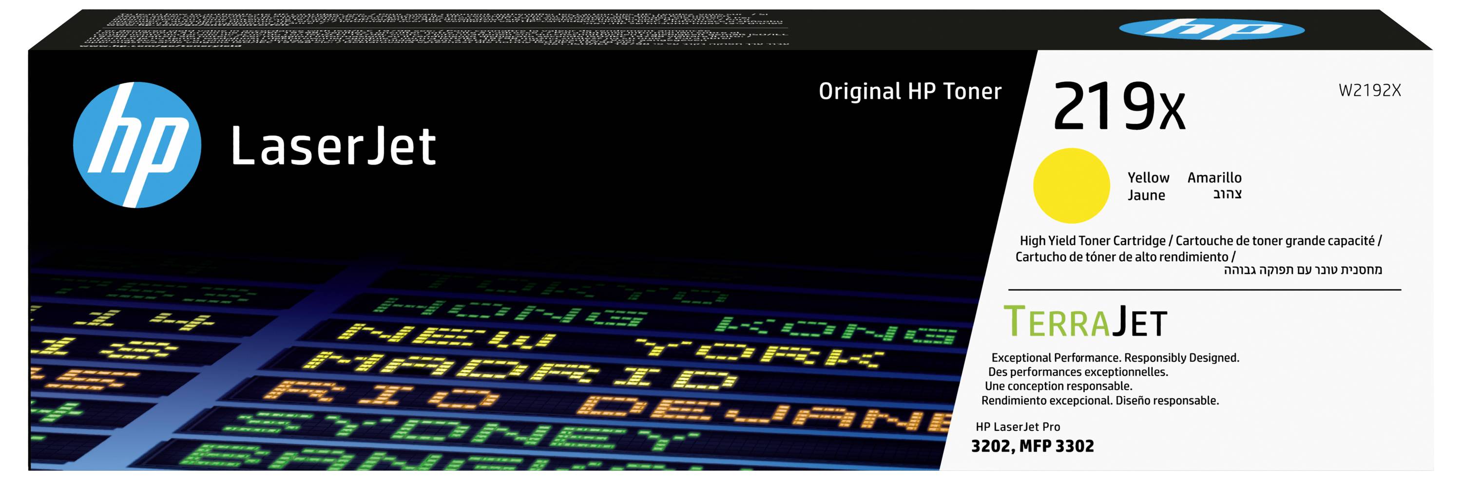 HP Tóner HP 219X - Hohe Ergiebigkeit - Gelb - ori Original Amarillo 0 Lados W2192X-1