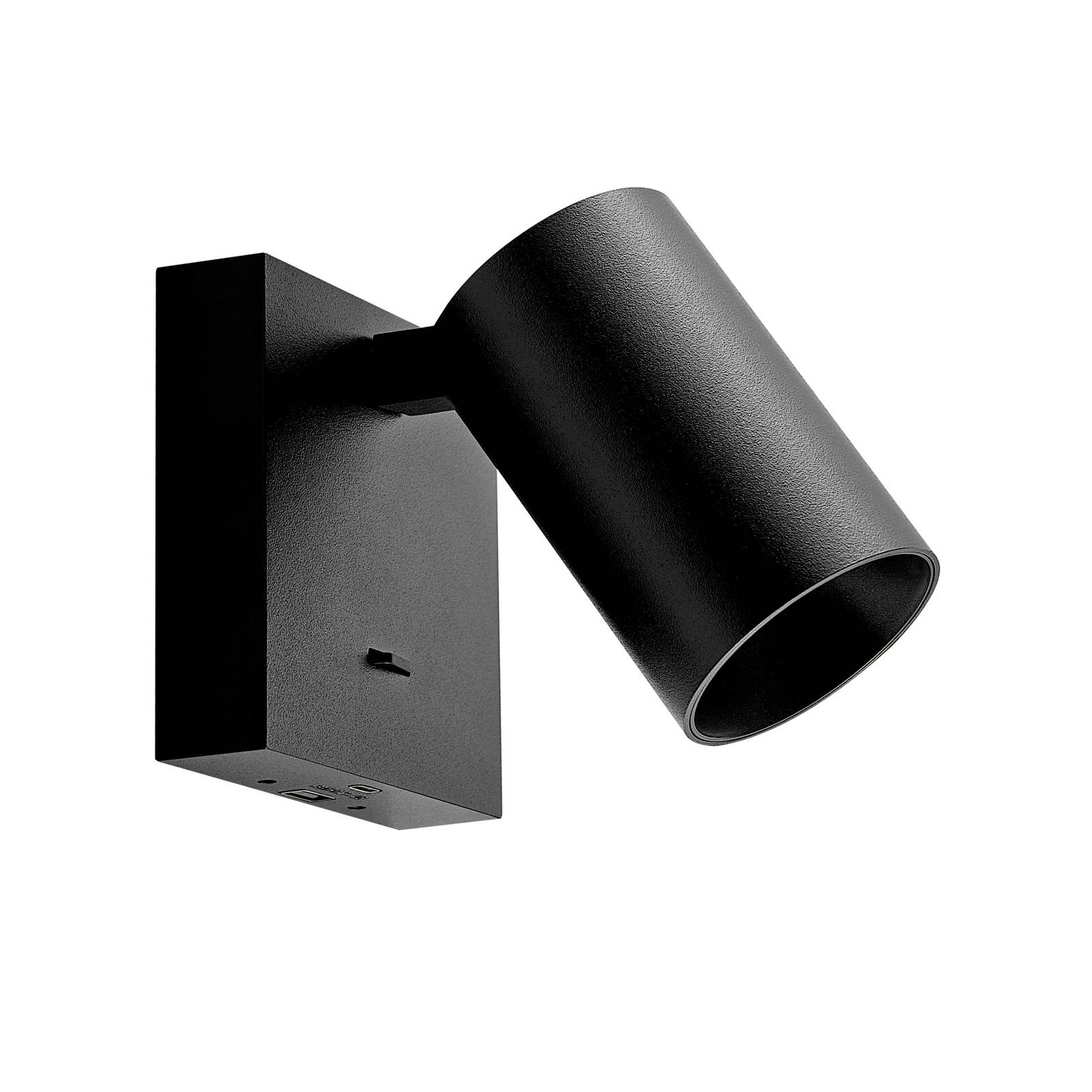 Deko Light Can Tilt eckig USB, 1x 7,5 W GU10, Schwarz 341340 Luz de colocación de pared GU10 7.5 W Schwarz