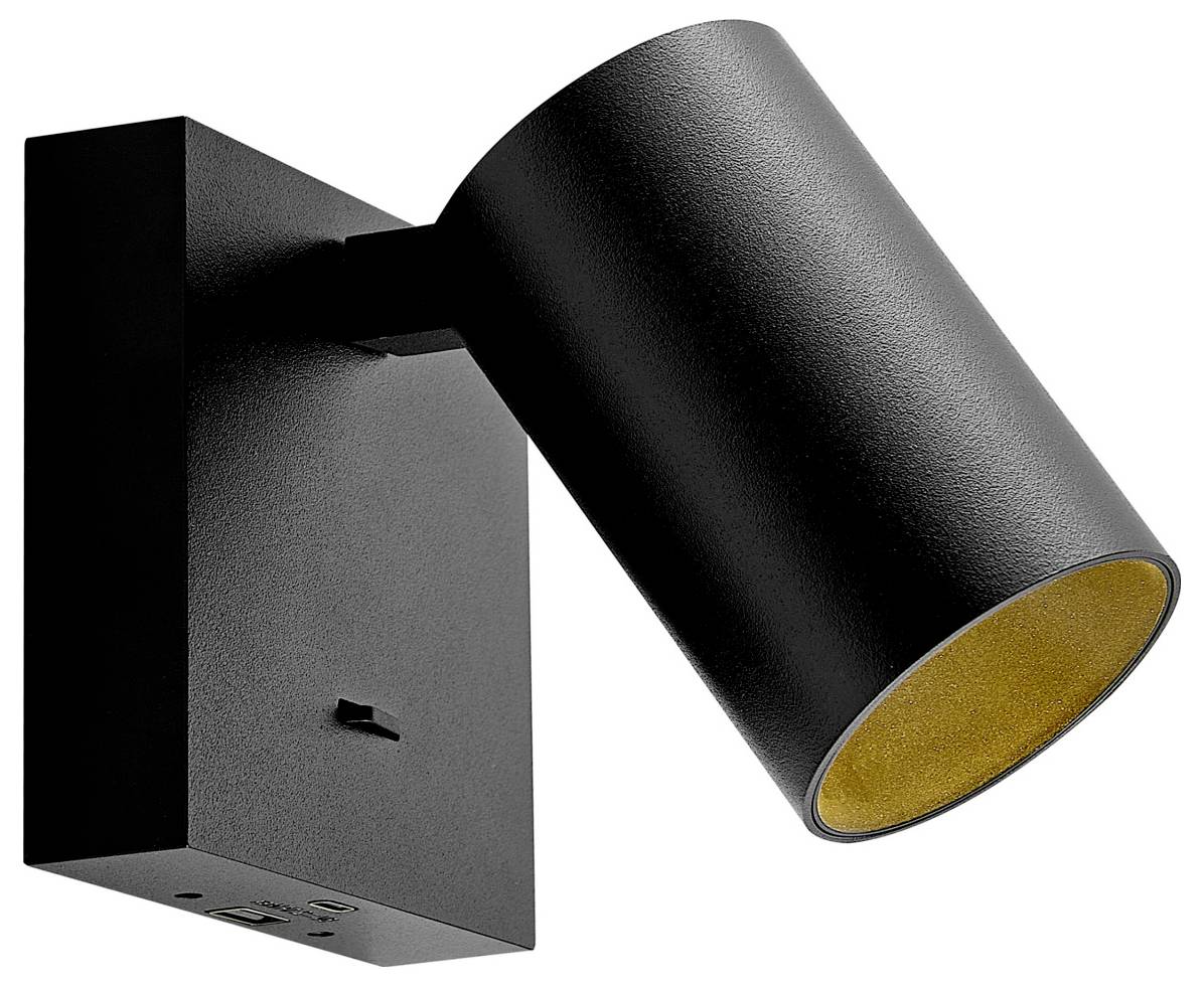 Deko Light Can Tilt eckig USB, 1x 7,5 W GU10, Schwarz 341340 Luz de colocación de pared GU10 7.5 W Schwarz-2