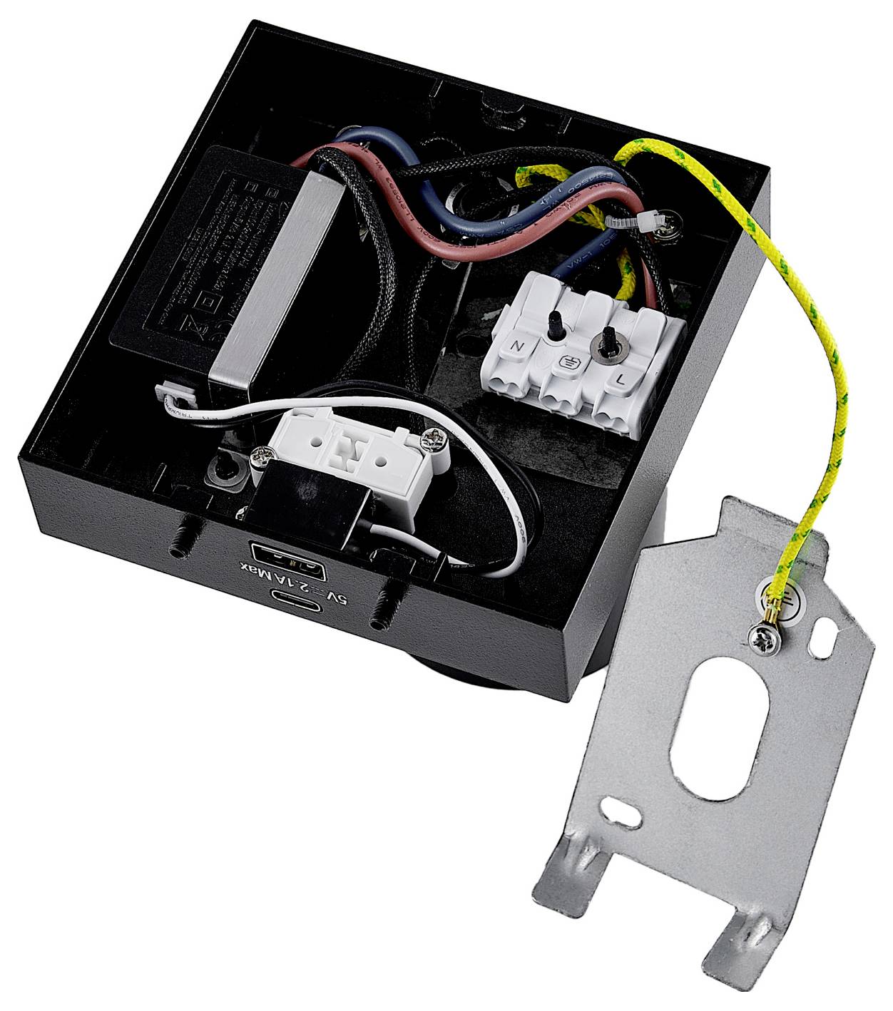 Deko Light Can Tilt eckig USB, 1x 7,5 W GU10, Schwarz 341340 Luz de colocación de pared GU10 7.5 W Schwarz-5