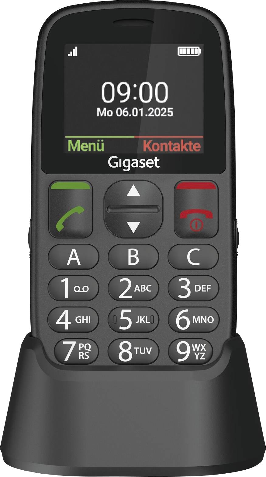 Gigaset GL395 Teléfono móvil Tecla SOS, A prueba de salpicaduras, Protegido contra el polvo Schwarz-0