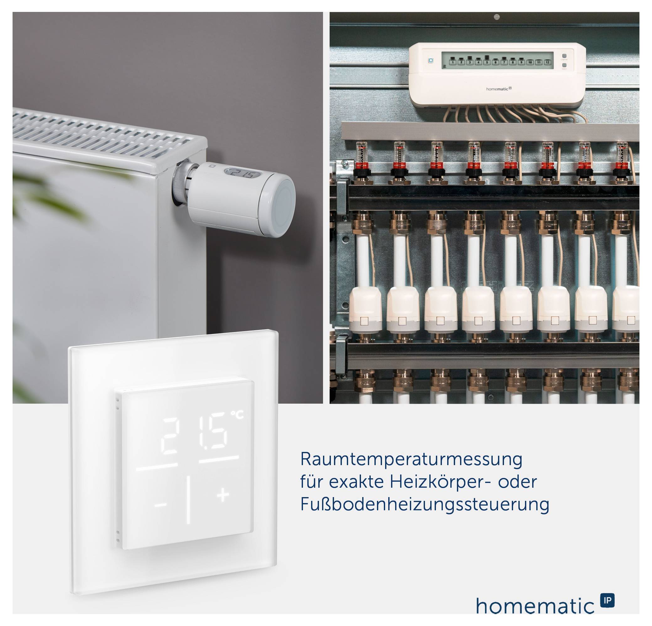 Homematic IP Termostato de pared IP Funk Glas-Wandthermostat mit CO2-Sensor-3