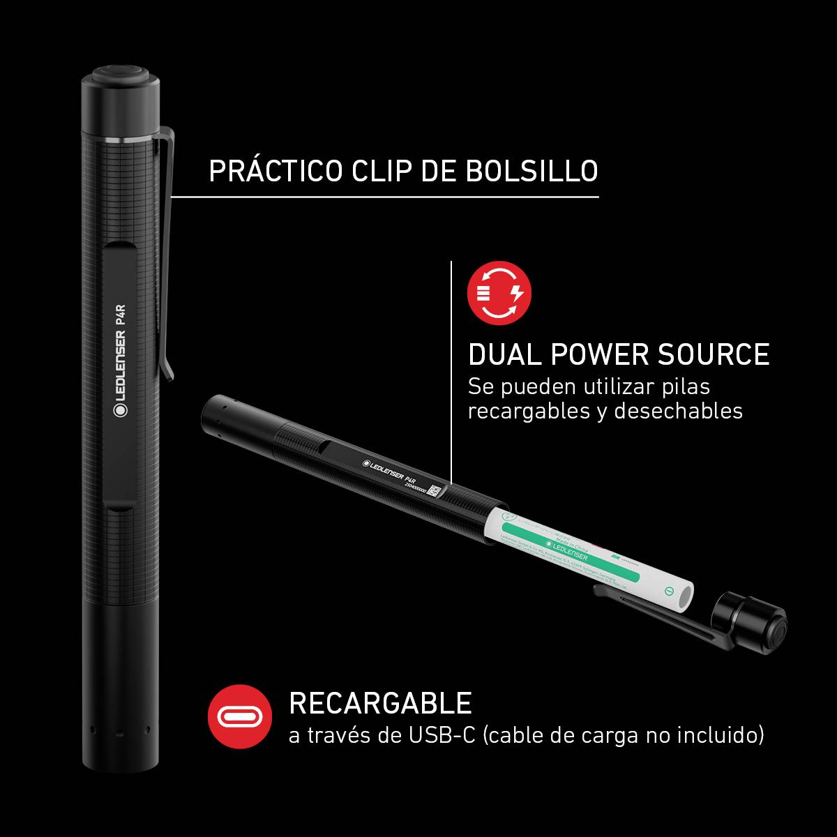 Ledlenser P4R 503099 Linterna de bolsillo Alimentación por baterías, Alimentación por pilas 200 lm 13 h-5
