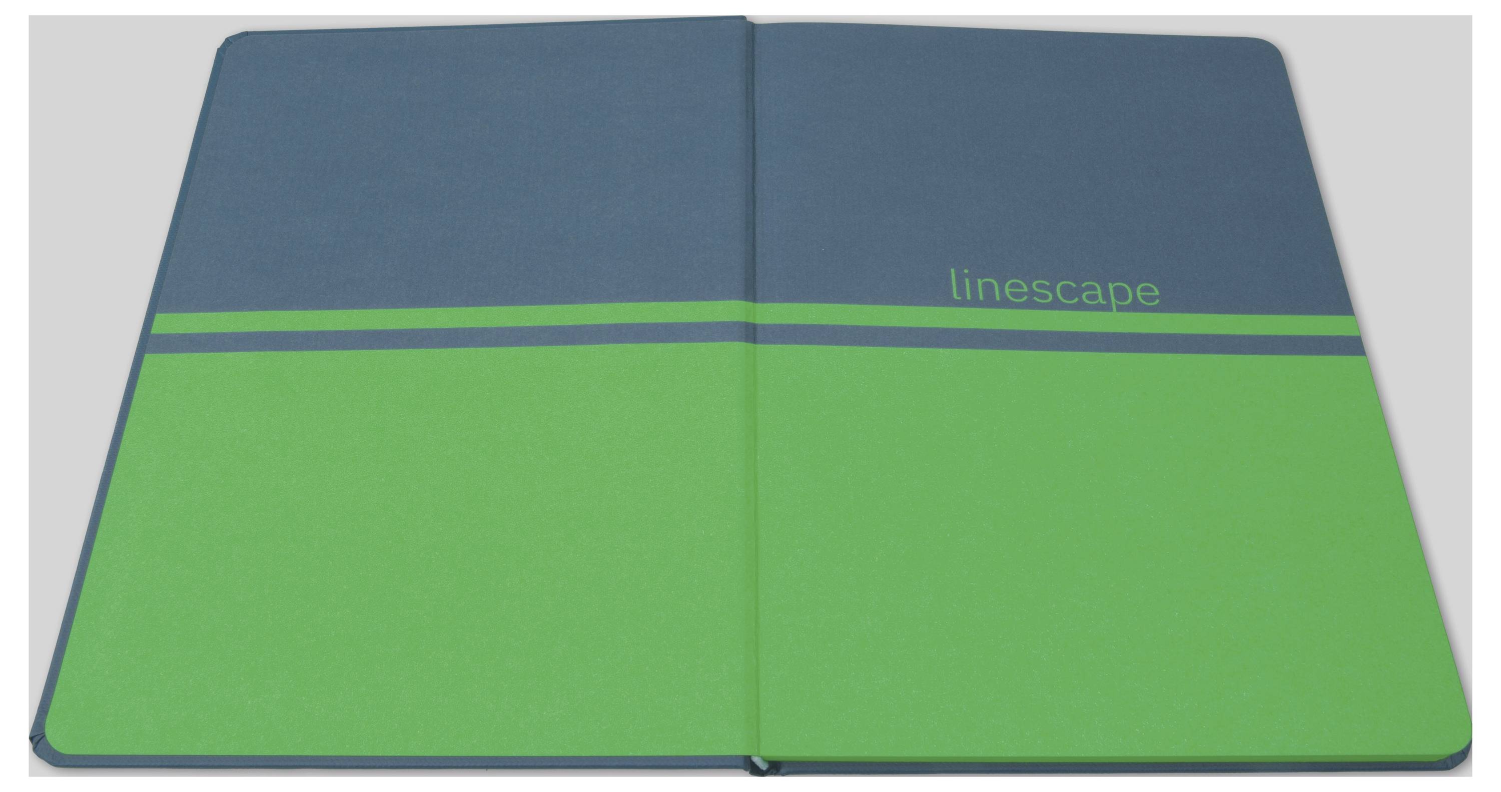 Sigel LS204 Libreta de notas Linescape Hardcover DIN A5 De cuadros Azul mediano, Verde neón 88 Hoja-5
