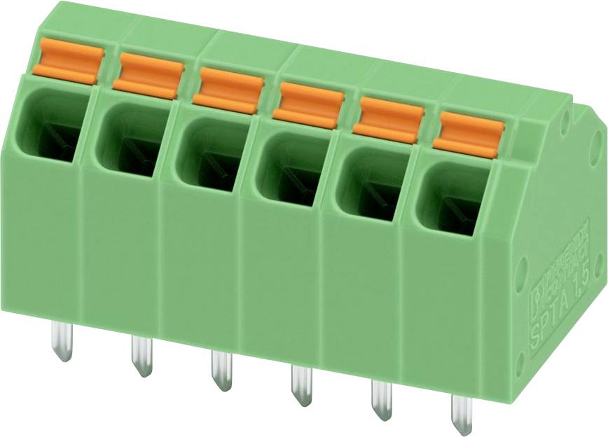 Phoenix Contact 1751516 Terminal para placas de circuito impreso 1.5 mm² Número de polos 6 Verde 50 UD(S). Carton-0