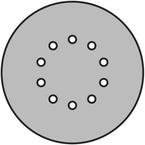 Símbolo para Klingspor 302047 Disco abrasivo Diámetro 225 mm Granulación=150 50 UD(S).