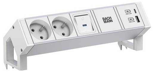 Bachmann 937.410 Regleta de enchufes Blanco-0
