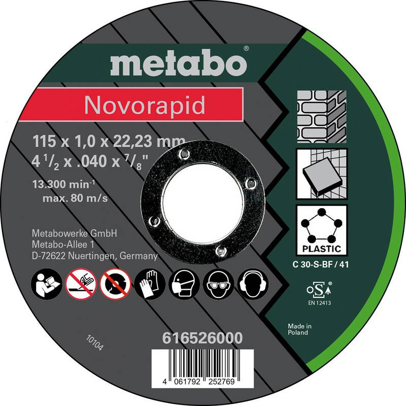 Metabo 616526000 Disco de corte 115 mm 25 UD(S). Chapa