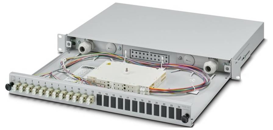 Phoenix Contact FOC-FDX20-FR19-LCD12-OM2-PT9 Fibra óptica, caja de empalmes Fibra de vidrio 1 U