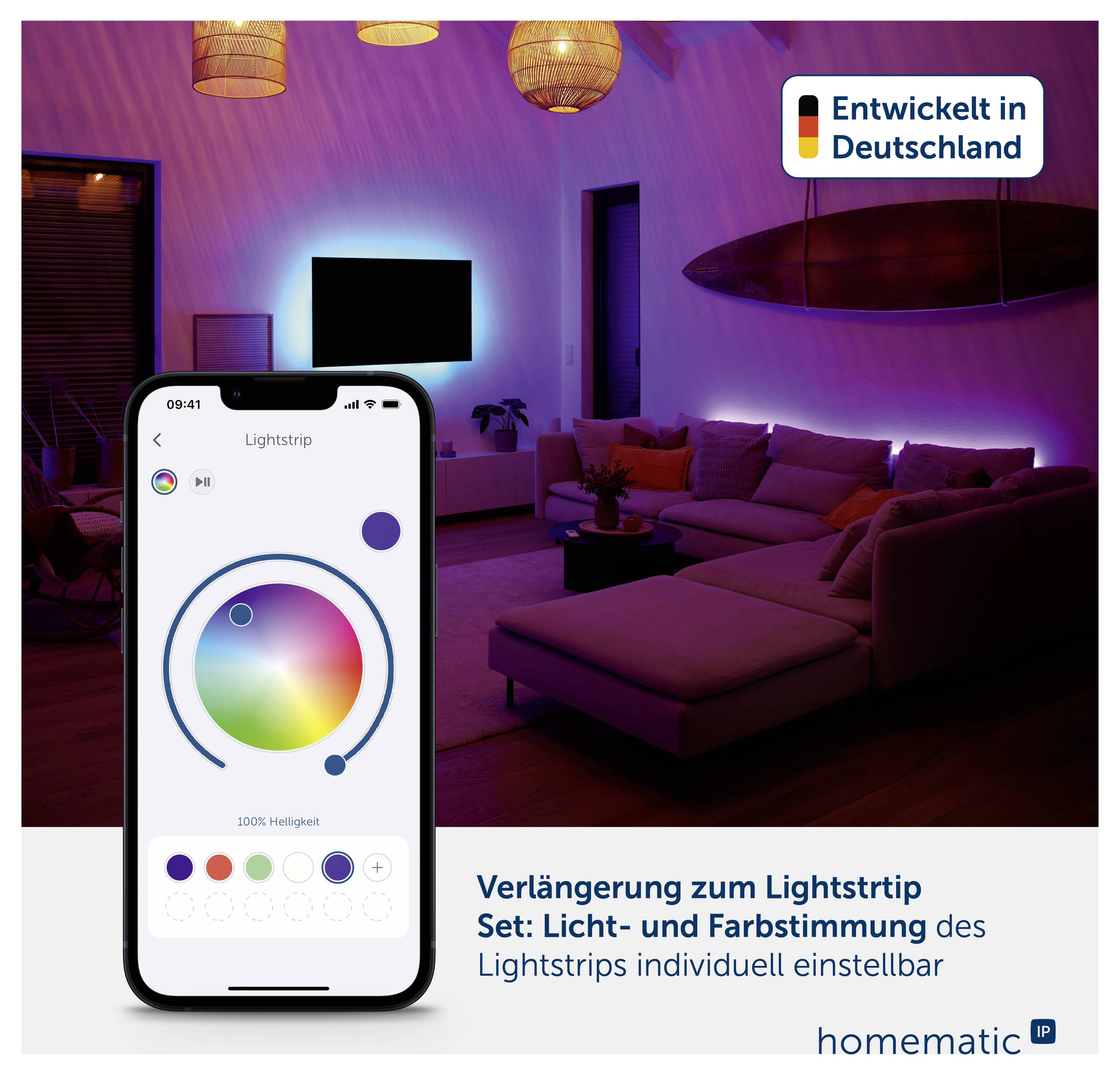 Homematic IP Tira LED (ampliación) Homematic IP Funk LED Lightstrip Erweiterung, 1 m - 160677A0-3