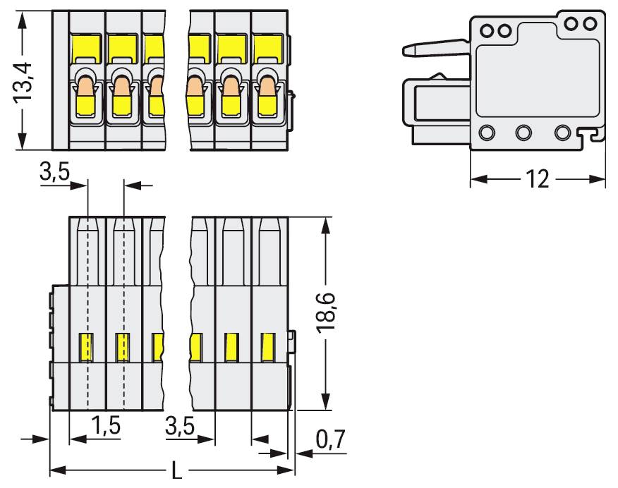 WAGO 734-111 Regleta de terminales crimp 50 UD(S).-1