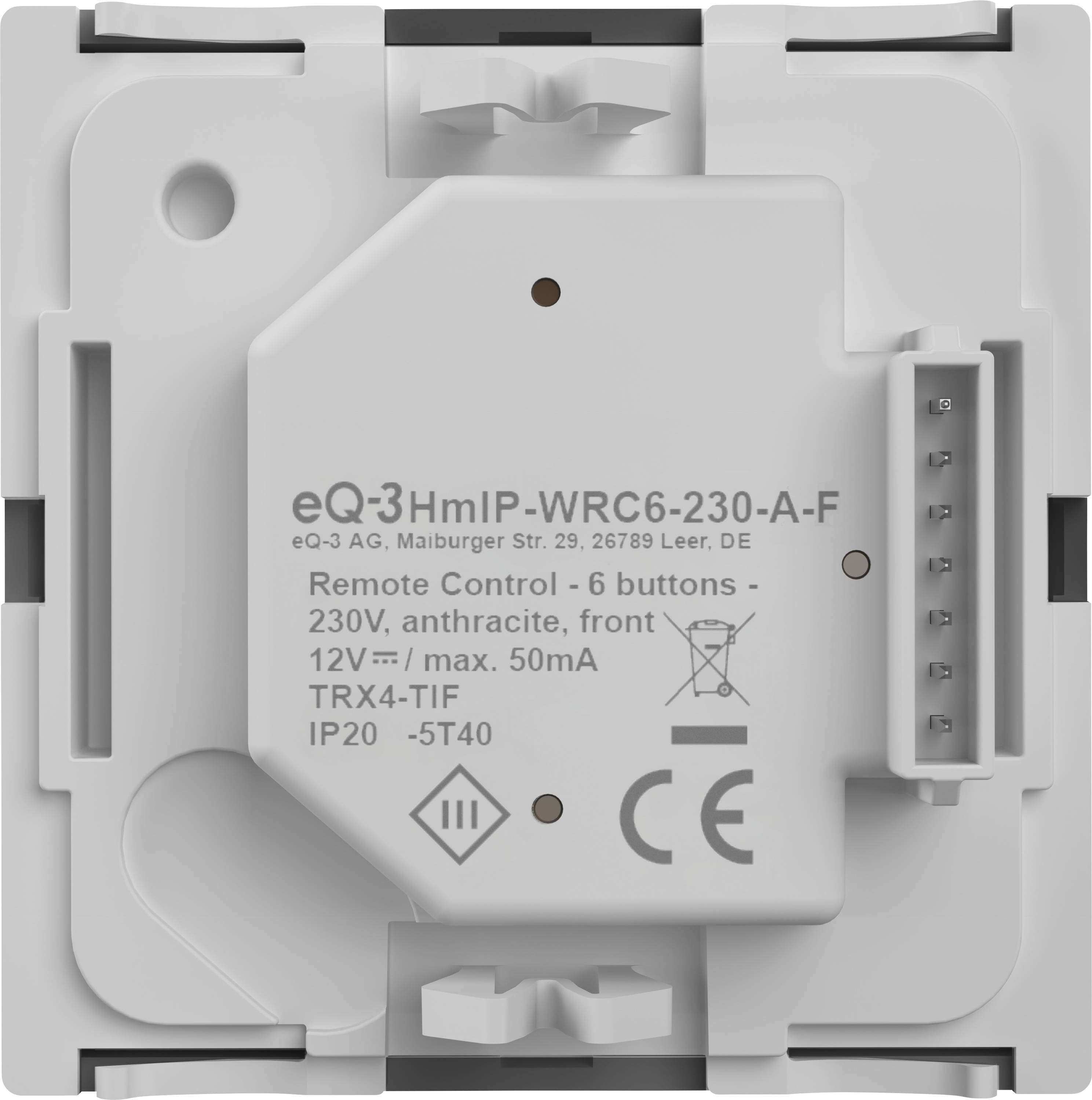 Homematic IP Pulsador de pared Homematic IP Funk Wandtaster – 6-fach, 230 V, anthrazit-0