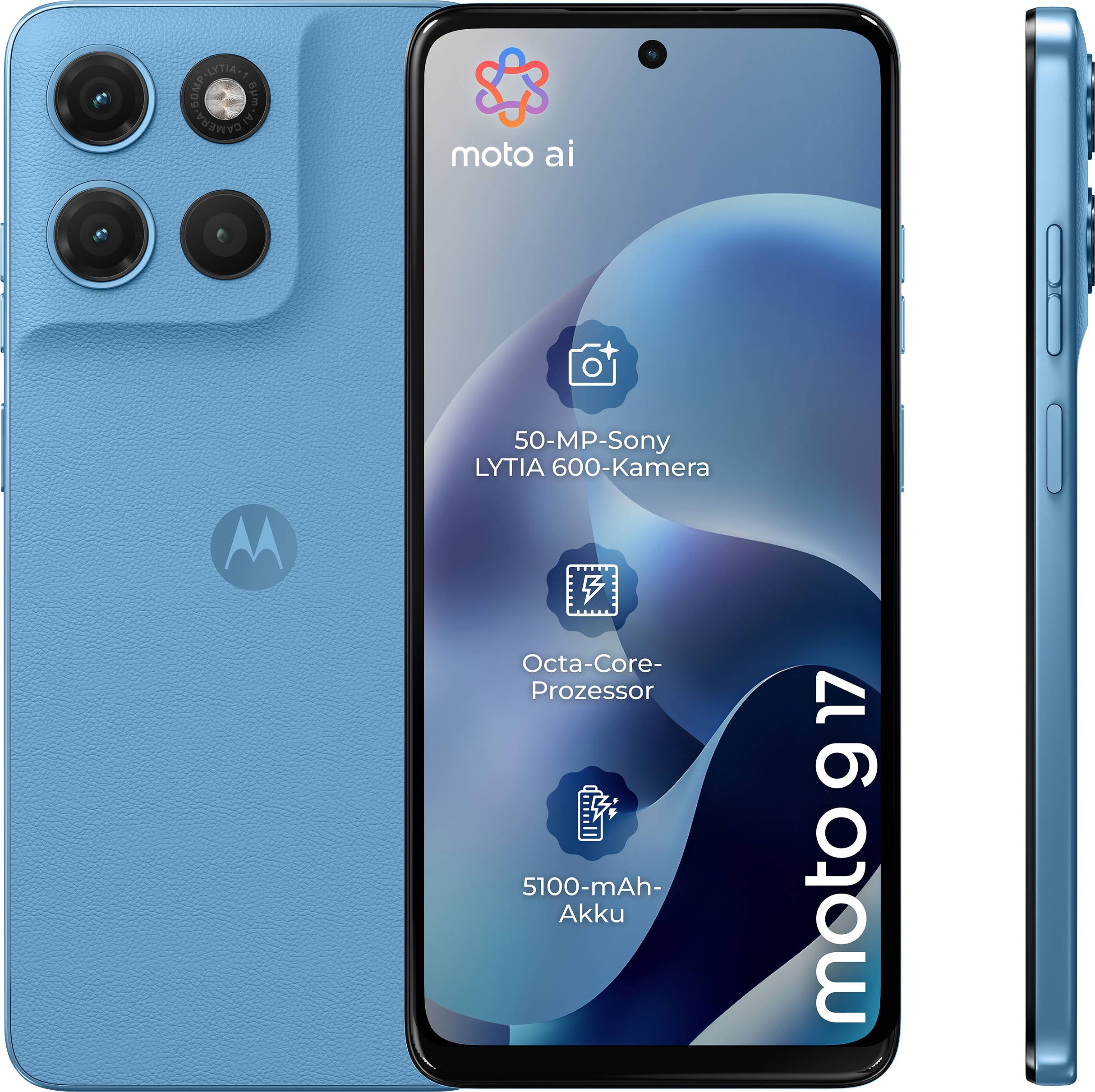Motorola moto g17 128 Blau Clase de eficiencia energética A (A - G) 17.1 cm (6.72 In.) Teléfono inteligente o smartphone-0