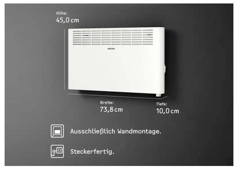 Stiebel Eltron 205857 CNS 2000 Plus LCD Radiador por convección 25 m² 2000 W Blanco-5