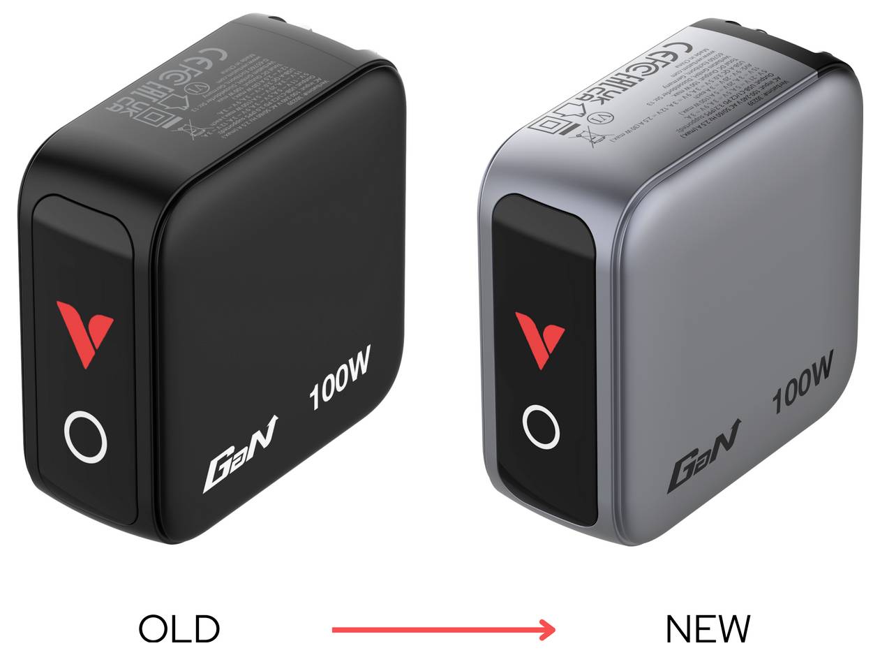 Verbatim 30239 Cargador USB 100 W QC 3.0, Power Delivery 3.0 Gris Interior GaN-3