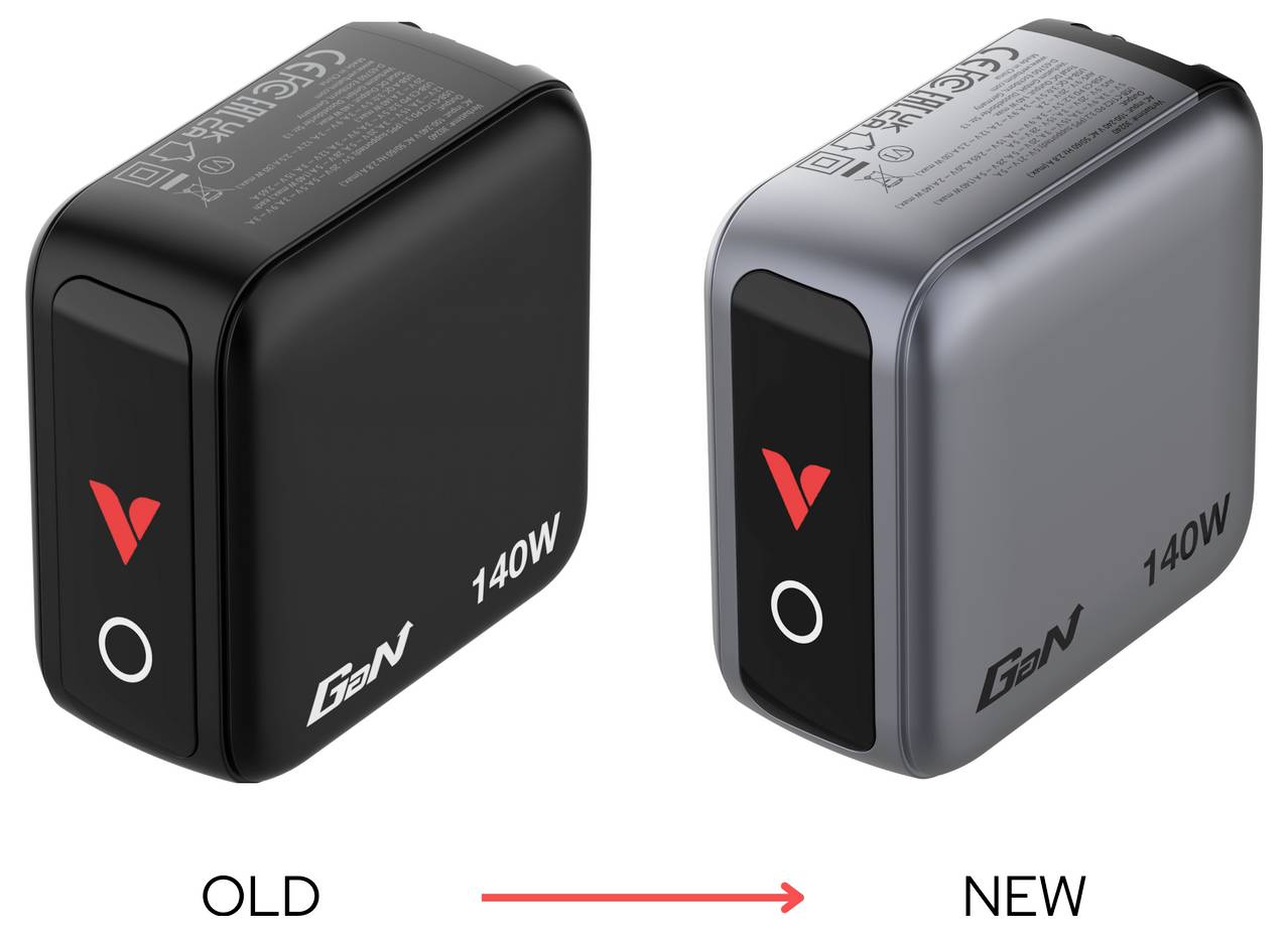 Verbatim 30240 Cargador USB 140 W QC 3.0, Power Delivery 3.0 Gris Interior GaN-3