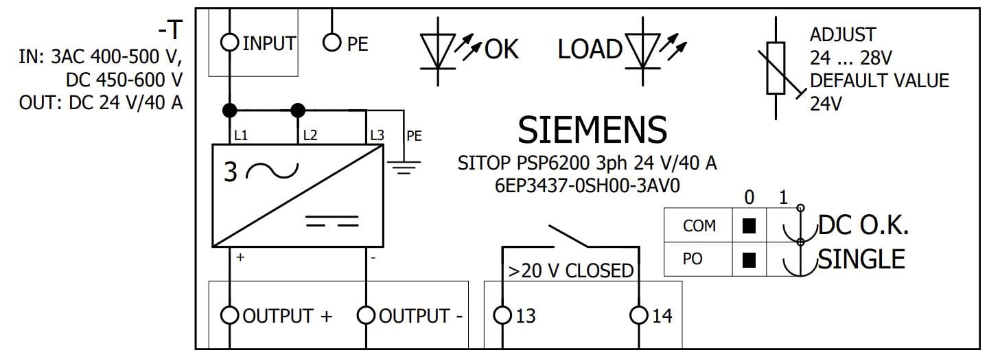 Siemens 6EP34370SH003AV0 Alimentación de corriente 24 V 40 A 960 W Contenido 1 UD(S).-1