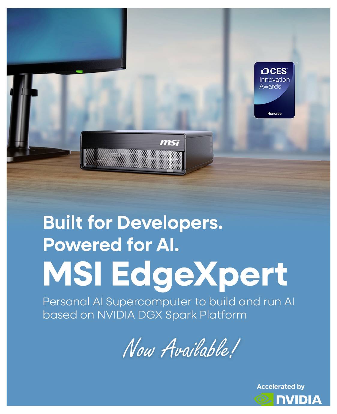 MSI Estación de trabajo MSI EDGEXPERT-32SEU-BGB104TG5 128GB SPDD 2.5 cm (1 In.) ARM Cortex GB10 128 GB RAM 4 TB SSD 9S6--15