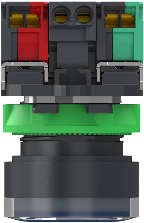 Schneider Electric XB5AW36B55 Botón pulsador iluminado, Harmony XB5, plástico, 22 mm, azul, sin etiqueta, LED, cúpula li-3