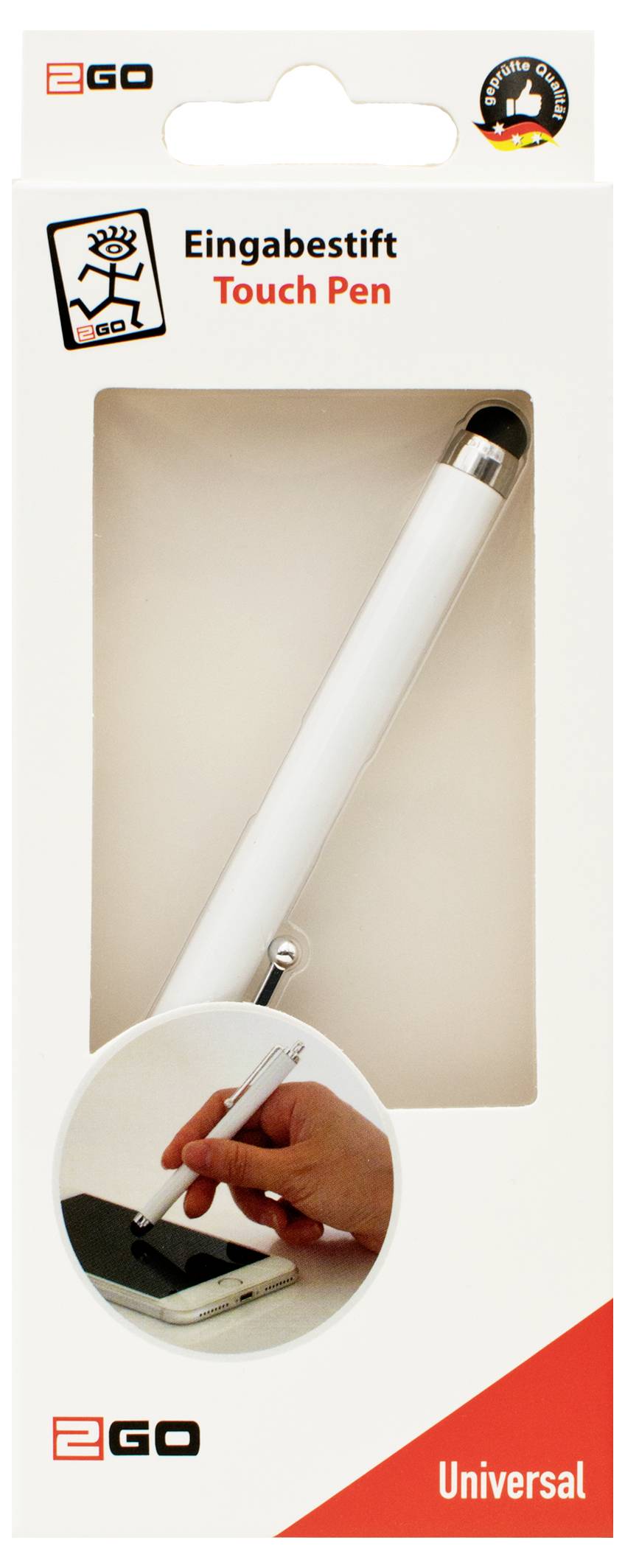 2GO Universal Eingabestift / Touchpen Touchpen Blanco-1