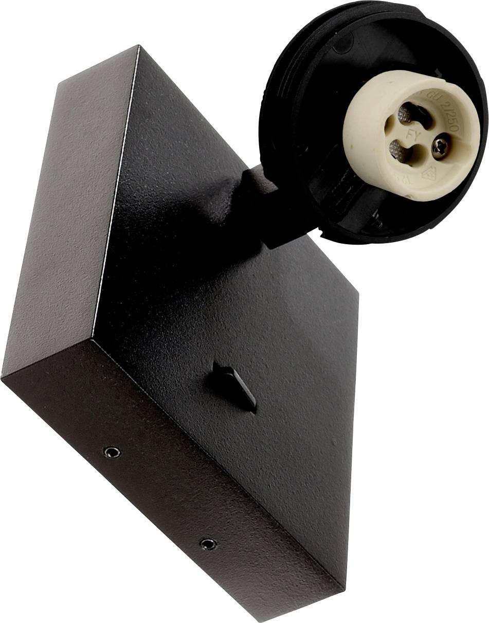 Deko Light Can Tilt Square Base 341346 Apliques de pared GU10 7.5 W Negro intenso (RAL 9005)