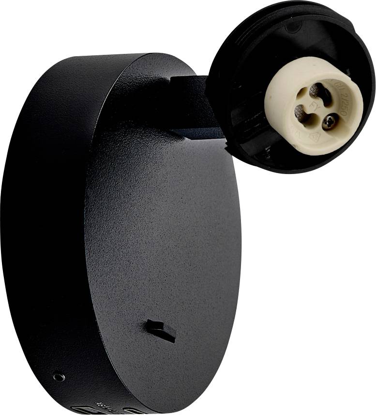 Deko Light Can Tilt Round USB Base 341352 Apliques de pared GU10 7.5 W Negro intenso (RAL 9005)-0