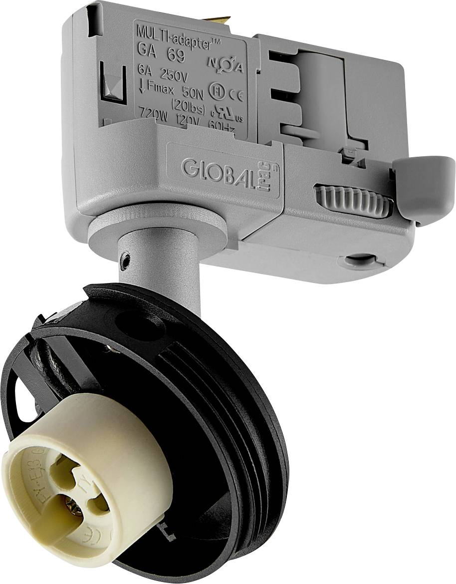 Deko Light Can Base Luz trifásica GU10 7.5 W Plata-0