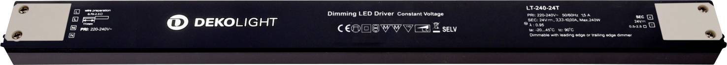 Deko Light Long-Flat Transformador de LED Tensión constante 240 W 3300 - 10000 mA 24 V/DC 1 UD(S).