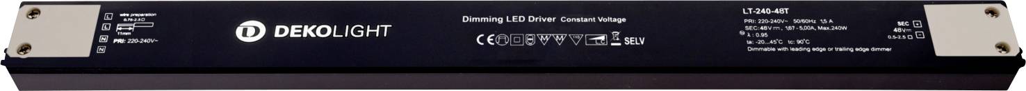 Deko Light Long-Flat Transformador de LED Tensión constante 240 W 1700 - 5000 mA 48 V/DC 1 UD(S).