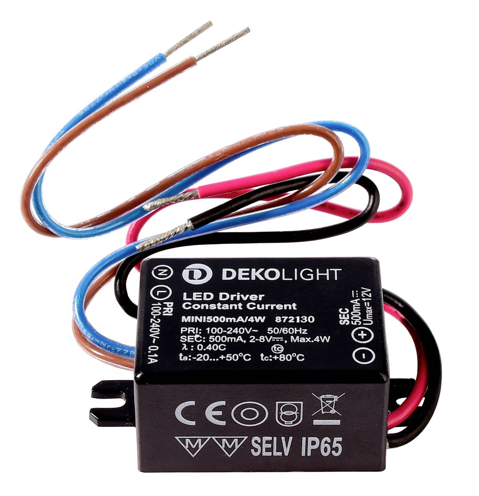 Deko Light MINI Transformador de LED Corriente constante 4 W 500 mA 4 - 8 V/DC 1 UD(S).