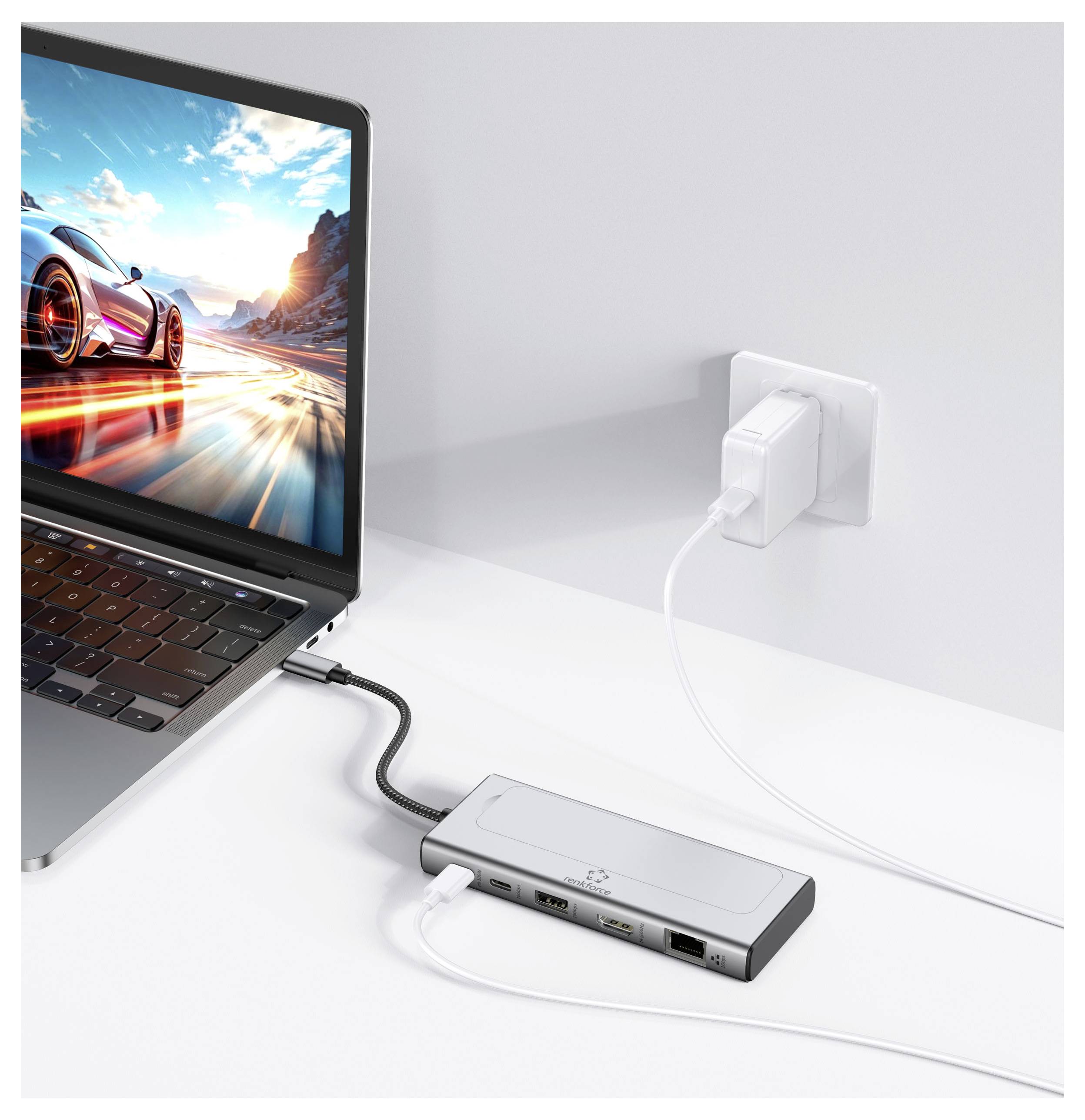 Renkforce Concentrador USB RF-6in1DSSDE-100 Compatible con la marca: Apple-6