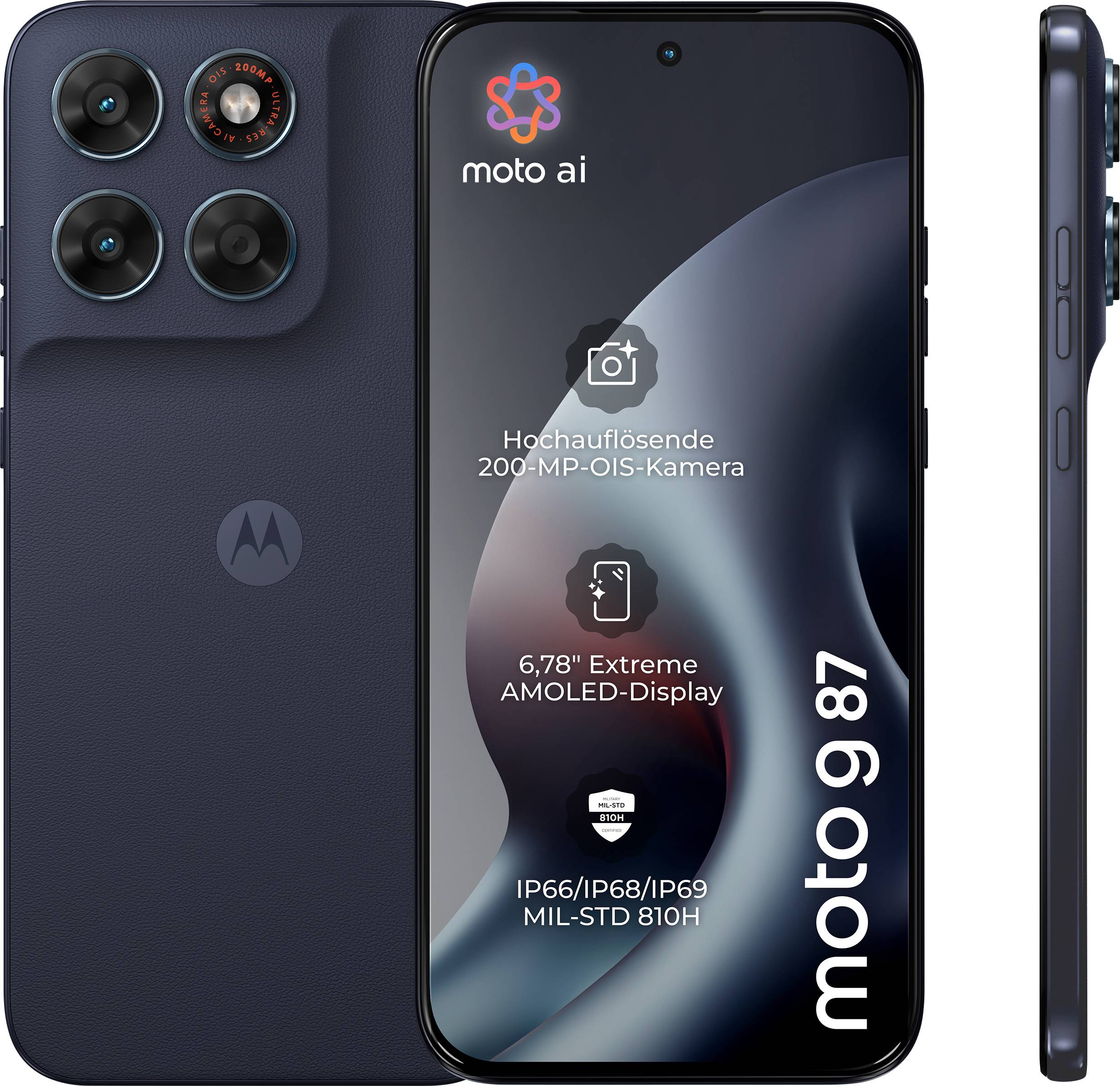 Motorola moto g87 5G 256 GB Gris oscuro Clase de eficiencia energética A (A - G) 17.2 cm (6.78 In.) Teléfono inteligente-0