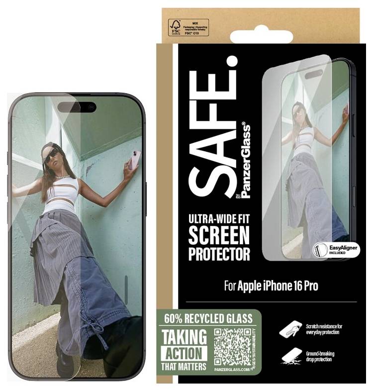 PanzerGlass SAFE Cristal protector de pantalla Apple 1 UD(S). SAFE95876-2