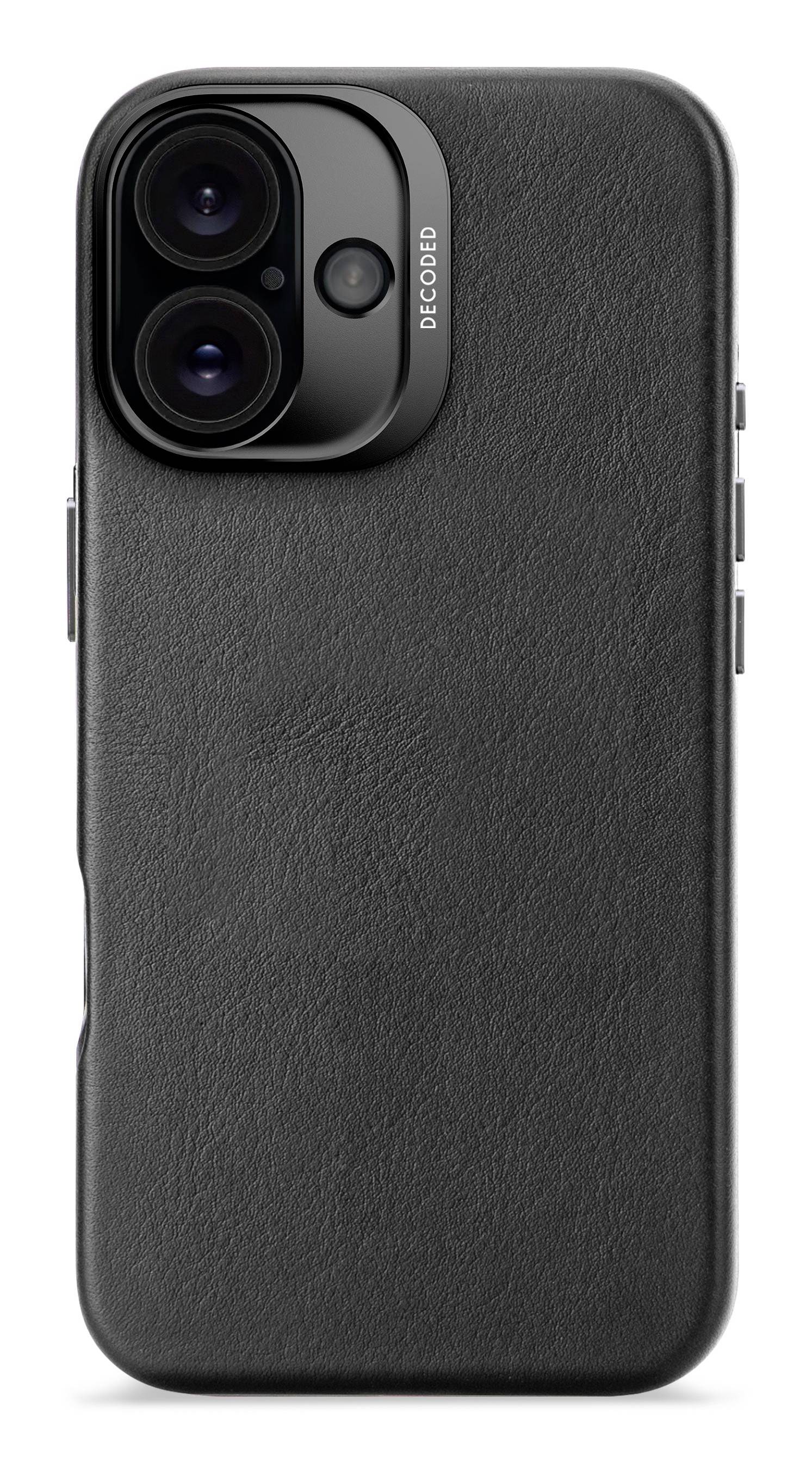 Decoded Decoded Leather Backcover iPhone 16 Blac Cubierta trasera iPhone 16 Schwarz D25IPO16BC1BK-0