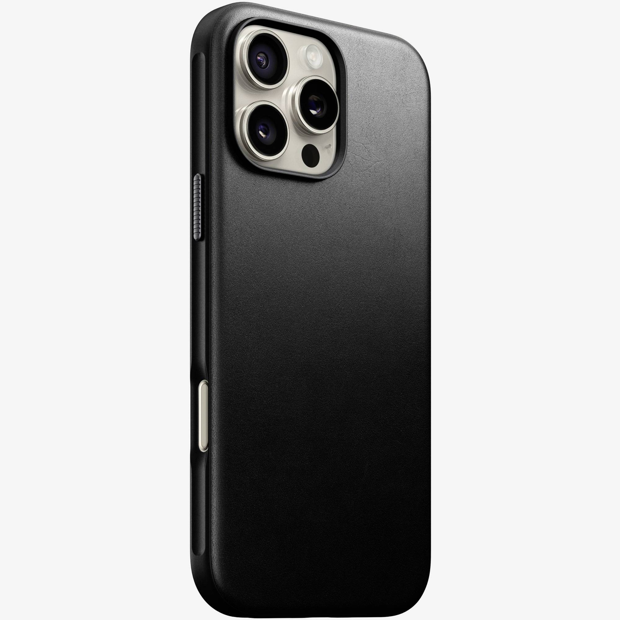 Non Communiqué Noir Coque Pour Iphone 16 Pro Max Compatible Magsafe Antichocs En Cuir Nomad - Image 4