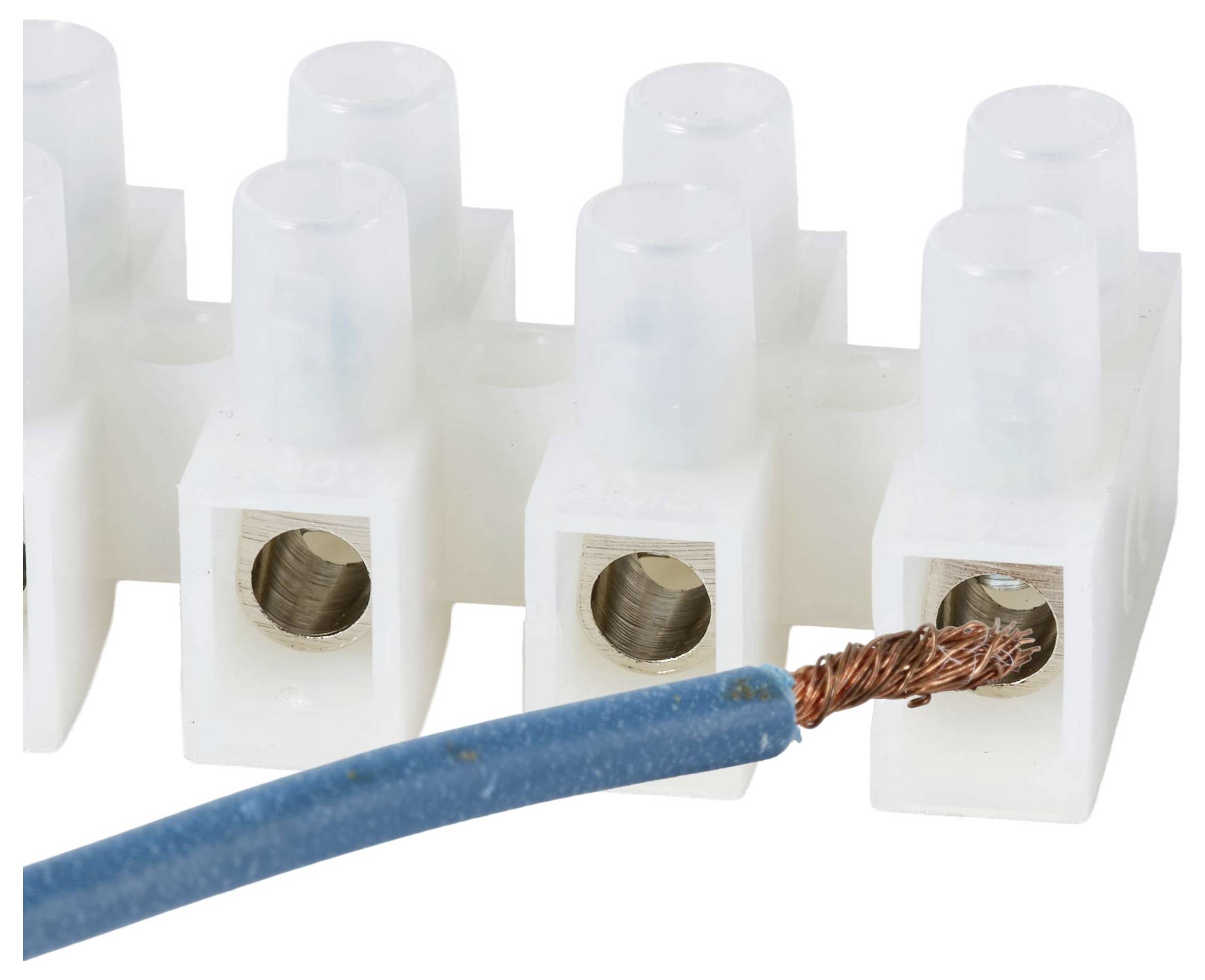 TRU COMPONENTS TC-15094020 Regleta Flexible: 4.0-6.0 mm² Rígida: 4.0-6.0 mm² Número de polos: 12 10 UD(S). Blanco-2