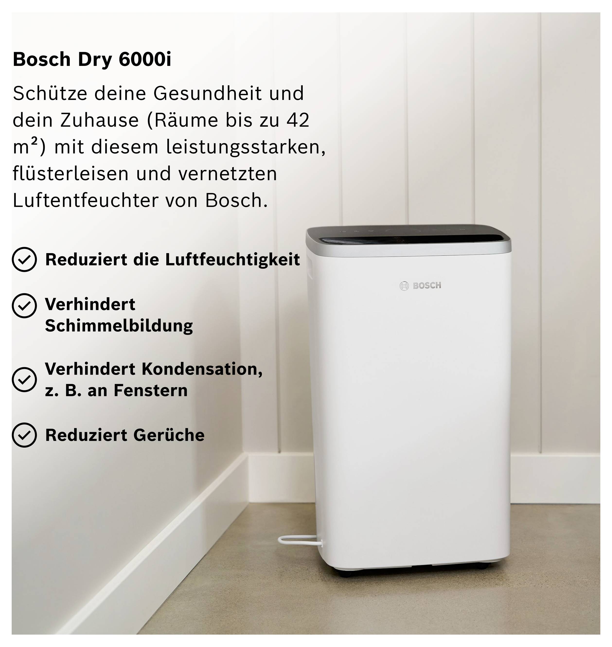 Bosch Home Comfort Dry 6000i Deshumificador 94 m³-1