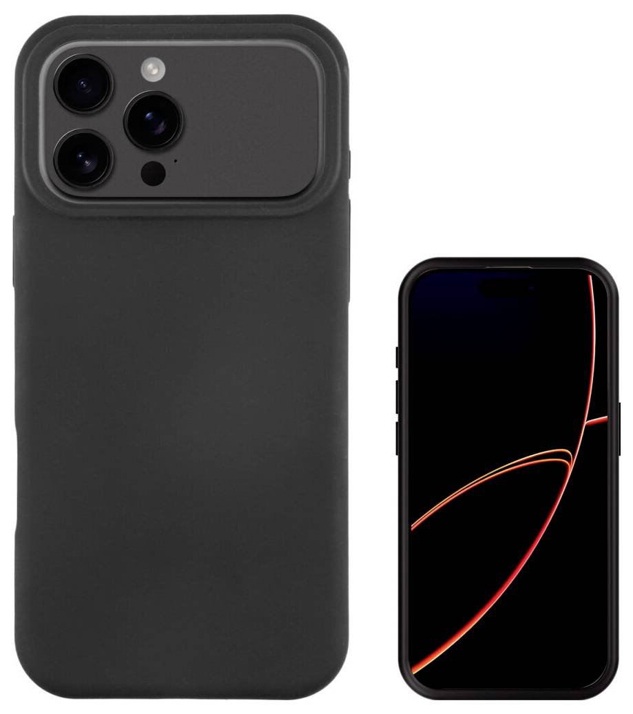 4Smarts Silikon Case Cupertino Cubierta trasera Apple iPhone 17 Pro Schwarz Carga inductiva 541570; 4S541570-1