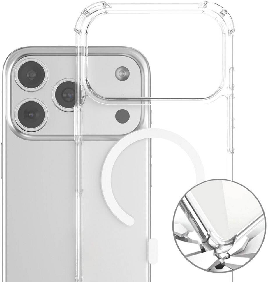 4Smarts Hybrid Case Ibiza Cubierta trasera Apple iPhone 17 Pro Max Transparente Carga inductiva 541567-0