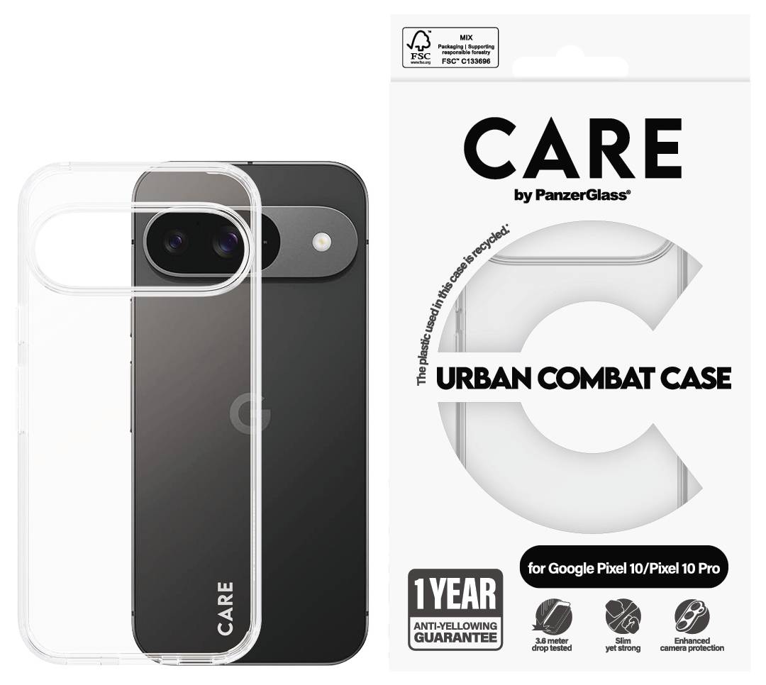 PanzerGlass CARE Flagship Cubierta trasera Google Pixel 10, Pixel 10 Pro Transparente Carga inductiva CR45311-1