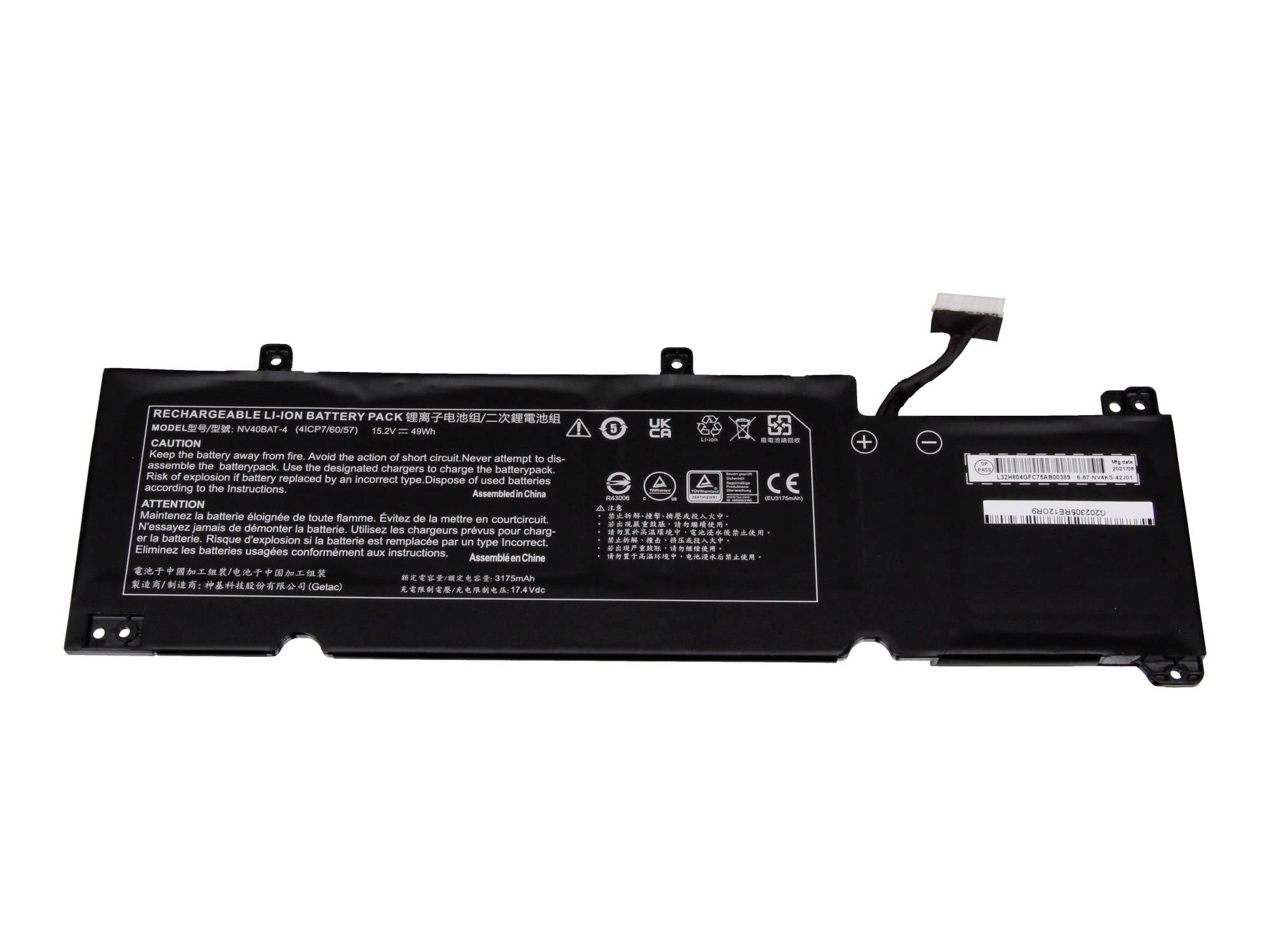 Clevo Batería para ordenador portátil Akku 6-87-NV4KS-42J01 15.20 V 3175 mAh Clevo-0