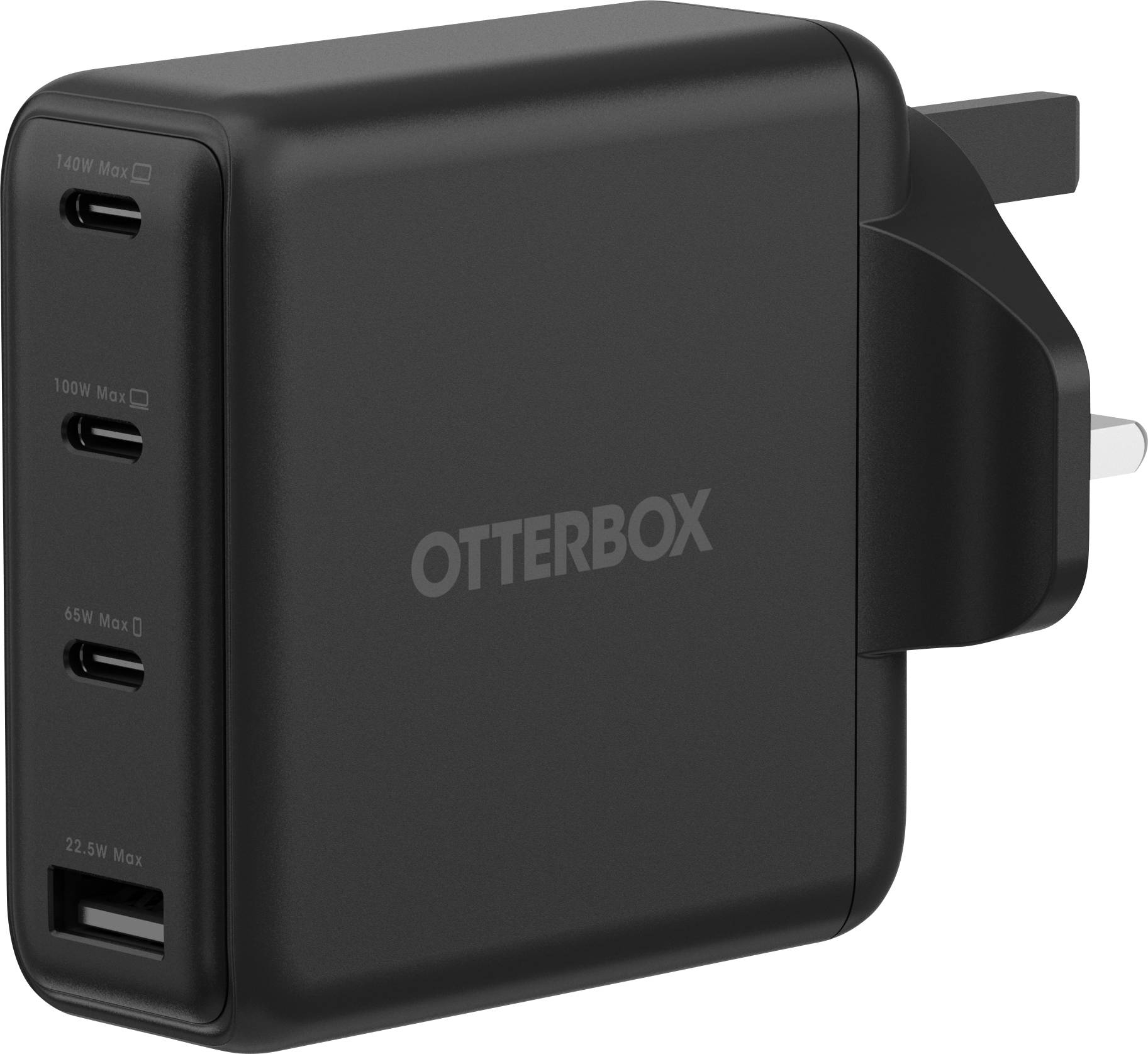Otterbox OBUKWallCharger140WGaN-3XUSBC+1XUSB-ABLK Adaptador de carga 140 W Power Delivery, PPS Schwarz-0