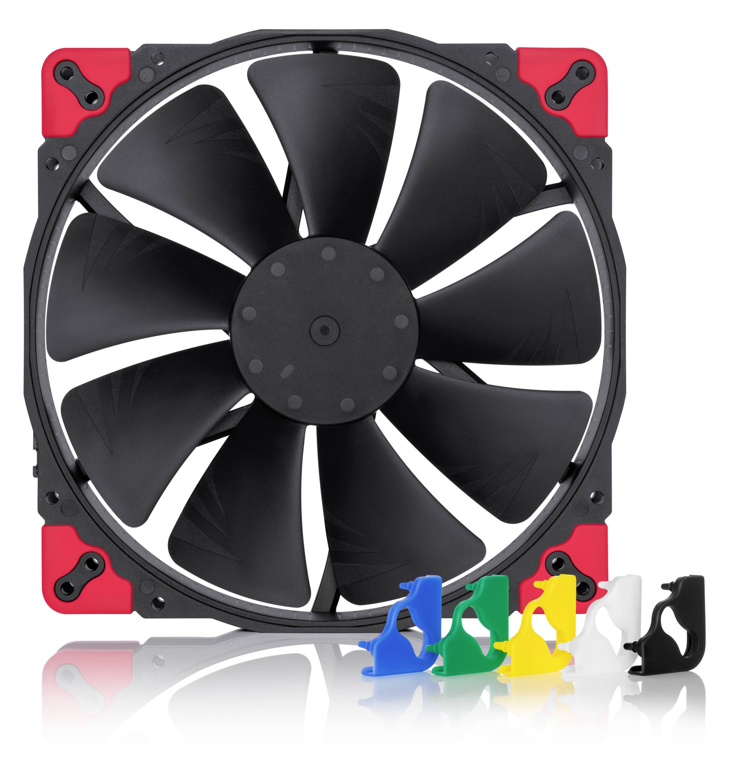 Noctua PC-Gehäuselüfter Noctua NF-A20 PWM chrom PC fan Schwarz (Anch. x Alt. x Prof.) 200 x 30 x 200 mm-0