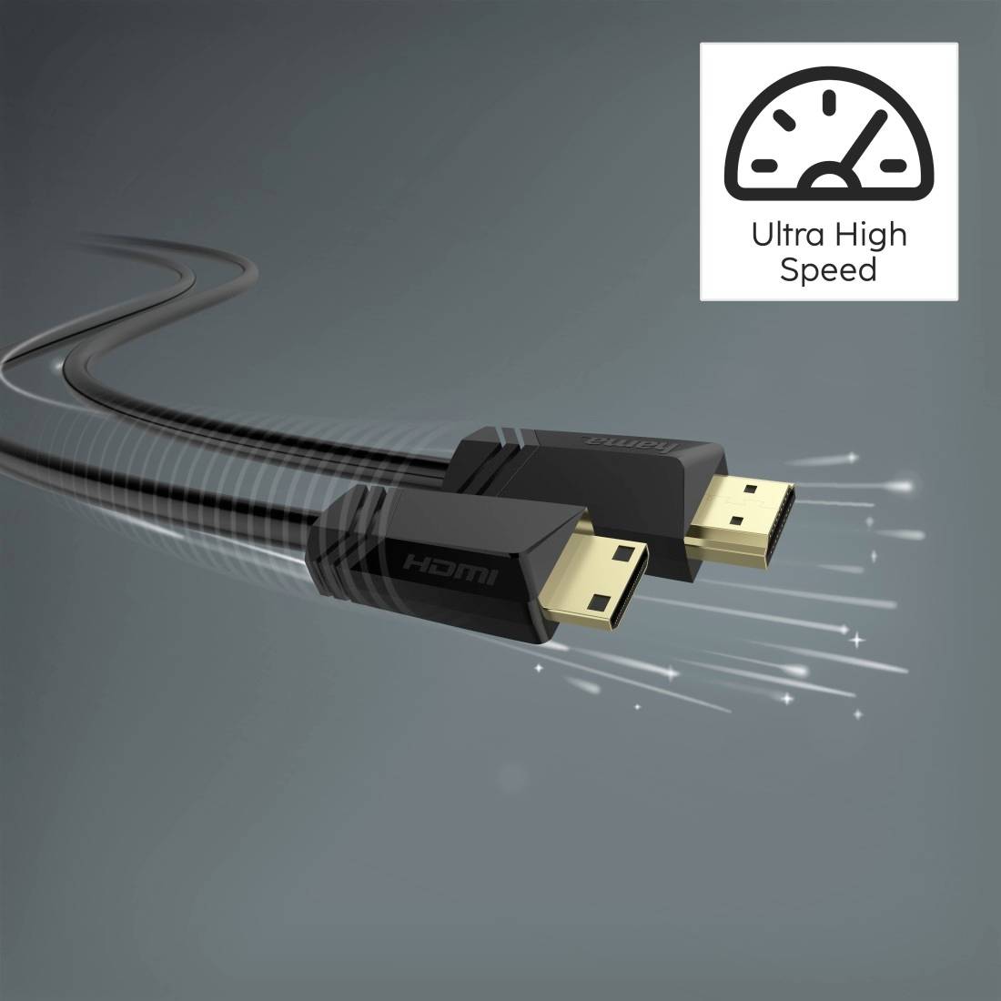 Hama HDMI Cable Conector para HDMI 1.5 m Schwarz 00205015 Enchufes de contacto con recubrimiento de oro Cable HDMI-3