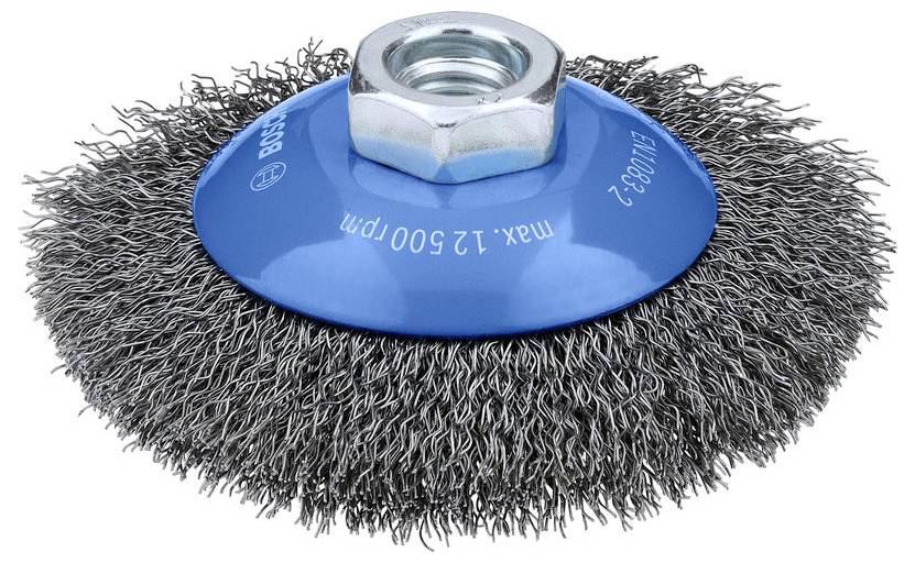 Bosch Accessories Cepillo cónico para limpieza de metales, 100 x 0,5 mm, M14, ondulado 2608620767 2608620767 1 UD(S).-0
