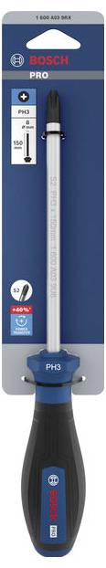 Bosch Professional PRO Schraubendreher PH3 x 150 mm 1600A039RX Destornillador en cruz PH 3 Longitud de la cuchilla: 150 -1