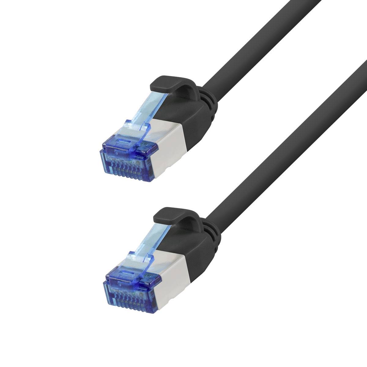 LogiLink CP5013S RJ45 Câble réseau, câble patch CAT 6a S/FTP 0.25 m noir ignifuge, sans halogène 1 pc(s) — Photo 2 sur 3