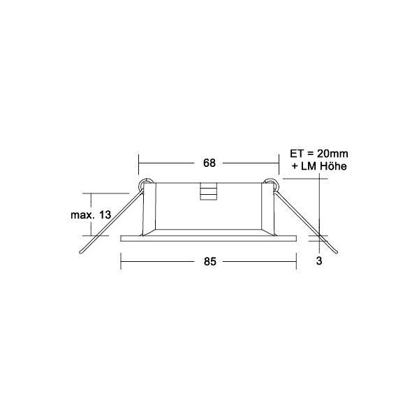 Brumberg 27066170 Lámpara de encastre LED ohne 13 W Blanco-2