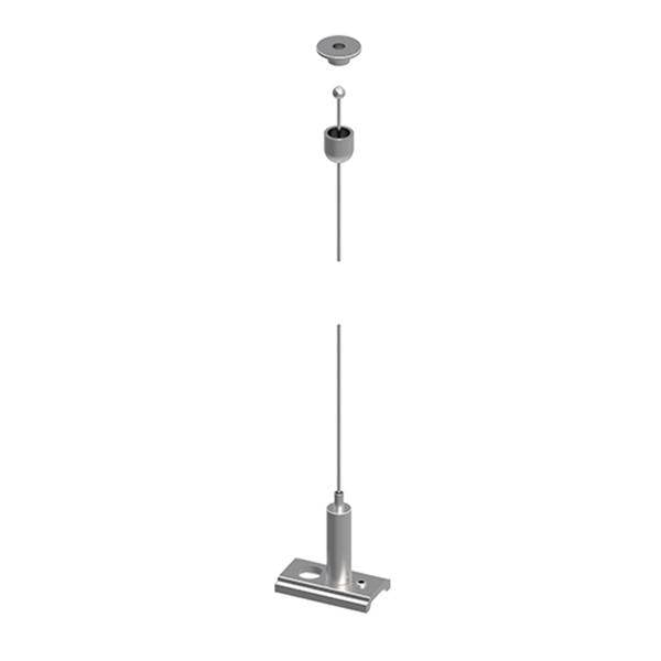 Brumberg Componente de bajo voltaje con sistema de riel Suspensión de cable Plata 88490030-1