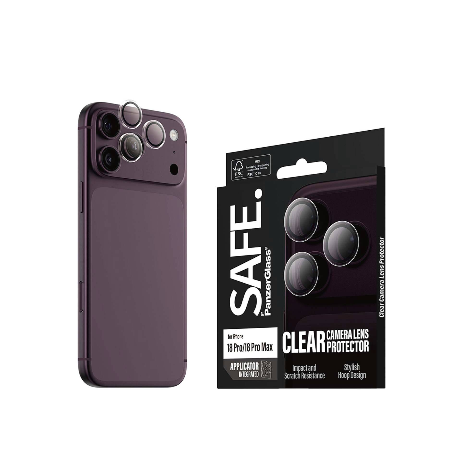 PanzerGlass SAFE Camera Lens Proctector Verre de protection de la caméra Apple IPhone 18 Pro, IPhone 18 Pro Max 1 pc(s)  SA23766